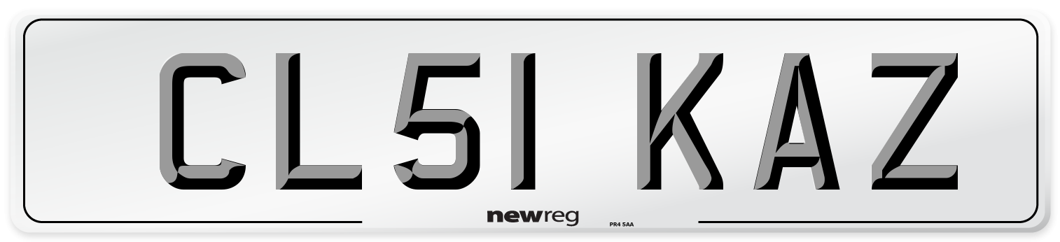 CL51 KAZ Number Plate from New Reg